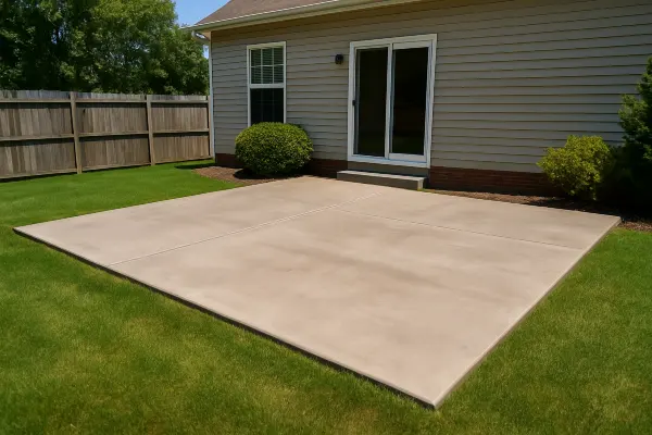 a house featuring a concrete patio from Concrete Contractor Hutto in Hutto, TX - Concrete Patio a house featuring a concrete patio from Concrete Contractor Hutto in Hutto, TX - Concrete Patio