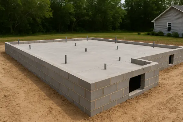 a finished concrete foundation for a new house from Concrete Contractor Hutto in Hutto, TX - Concrete Walkways a finished concrete foundation for a new house from Concrete Contractor Hutto in Hutto, TX - Concrete Walkways
