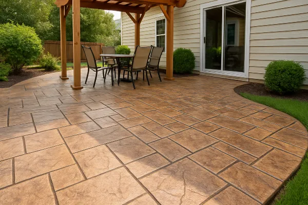 a stamped concrete patio from Concrete Contractor Hutto in Hutto, TX  